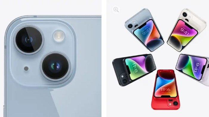 HARGA iPHONE TERBARU- Tangkapan layar iBox Indonesia, Selasa (4/2/2025) iPhone 14 dengan fitur 2 kamera. Harga HP iPhone 14 Series di Februari 2025.