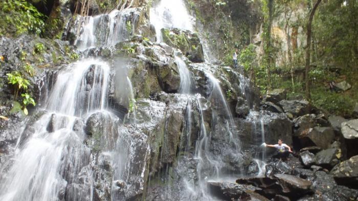 Linsum Kawai Waterfall in Belitung Regency