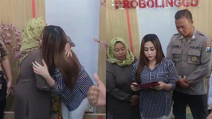 Momen Luluk Sofiatul Jannah minta maaf, menangis dan memeluk orangtua siswi magang yang dibentak