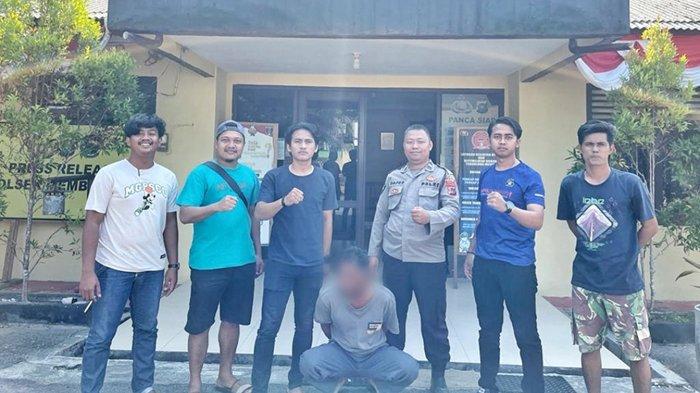Pelaku dugaan rudapaksa diamankan oleh personel Polsek Gantung, Belitung Timur.