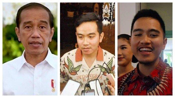 Dari kiri ke kanan: Presiden Joko Widodo, Gibran Rakabuming Raka, dan Kaesang Pangarep. Ini sikap keluarga Jokowi soal Gibran yang diusung oleh Golkar untuk menjadi cawapres Prabowo. Jokowi merestui sang anak, sementara Iriana mengacungkan jempol dan Kaesang kecewa.