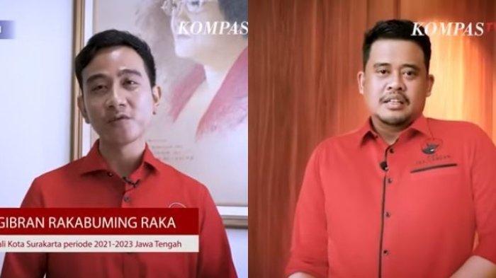 Wali Kota Solo, Gibran Rakabuming Raka (kiri), dan Wali Kota Medan, Bobby Nasution (kanan), dalam video unggahan akun media sosial PDI Perjuangan. Gibran dan Bobby kompak mengajak masyarakat memilih Ganjar Pranowo agar menang di Pilpres 2024.