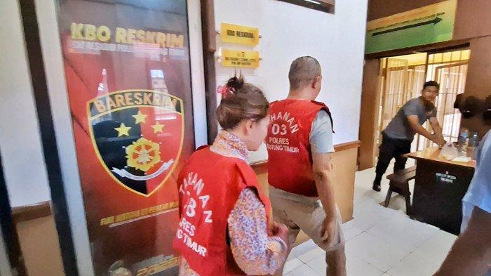 Sepasang kekasih pelaku perusakan ATM di Kelapa Kampit berinisial diamankan di sel tahanan Polres Beltim, Kamis (9/11/2023).