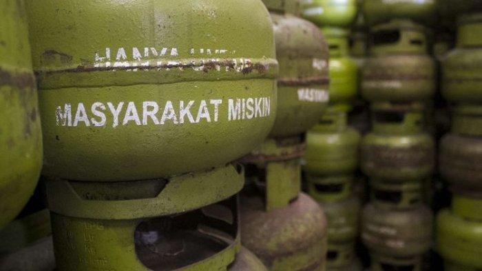 ILUSTRASI Tabung gas LPG berukuran 3 kg