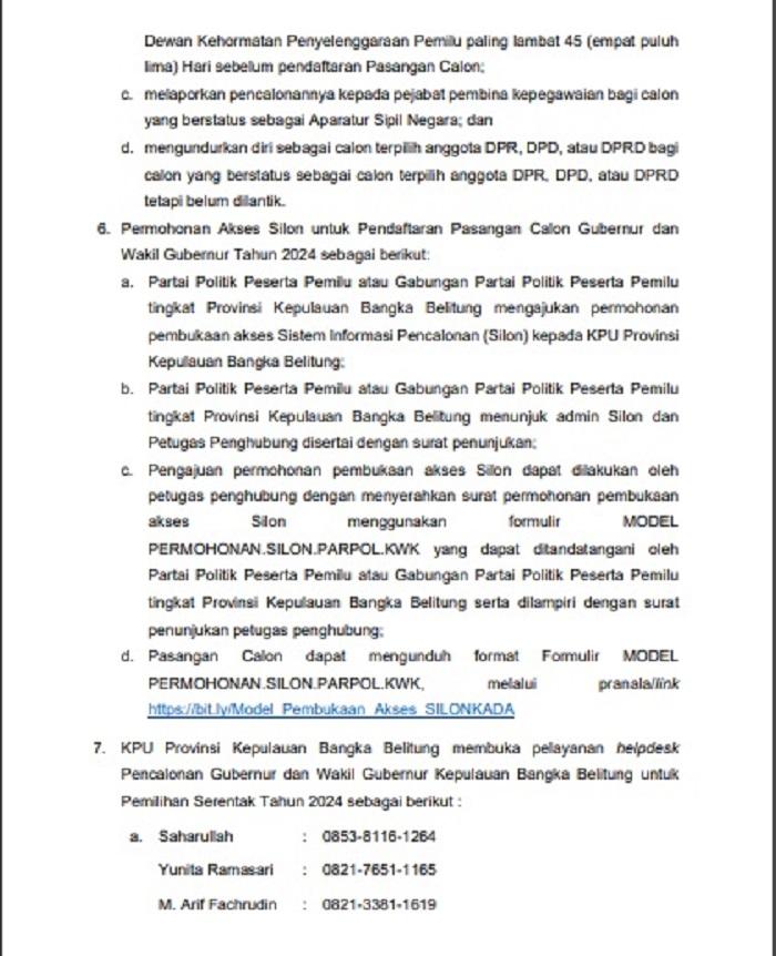 Pengumuman KPU NOMOR : 6 /PL.02.2-PU/19/2024, Hal 4