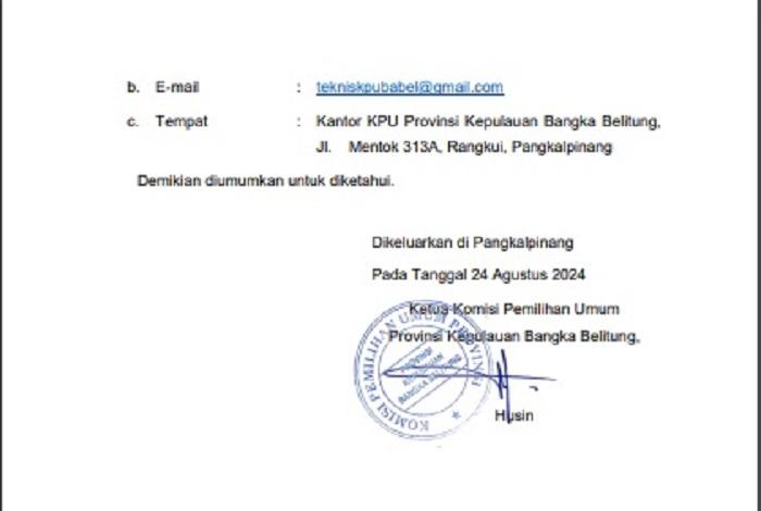 Pengumuman KPU NOMOR : 6 /PL.02.2-PU/19/2024, Hal 5