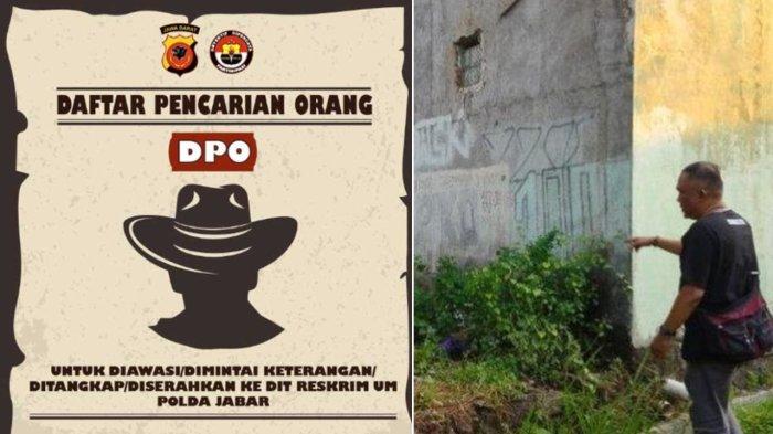 Kolase lokasi kejadian dan poster buron. Tiga pelaku buron pembunuhan kasus Vina Cirebon disebut warga Desa Banjarwangunan, namun kades mengaku tidak tahu.