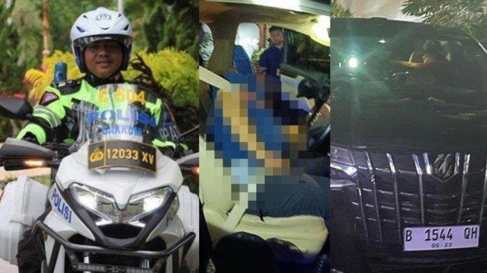 Kolase Foto Brigadir RAT Semasa Hidup (kiri) Jasad Brigadir RAT (Tengah) dan Mobil TKP Kejadian (Kanan).