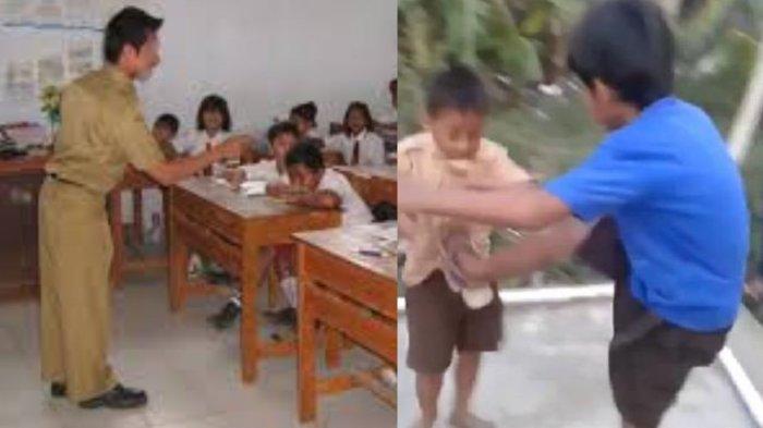 Ilustrasi guru melerai perkelahian murid. Guru Sekolah Dasar (SD) di Wonosobo berinsial Son yang dilaporkan ke polisi dan diminta uang damai Rp 70 juta oleh orang tua murid.