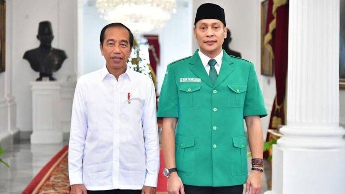 NOER FAJRIENSYAH - Ketua DPP KNPI 2018-2021 Noer Fajrieansyah saat bersama Presiden Joko Widodo 2019-2024 pada Mei 2024. Inilah perjalanan karier dan harta kekayaan Noer Fajrieansyah suami Menteri Komdigi Meutya Hafid yang namanya kini mencuat diduga terlibat kasus korupsi impor gula. (Instagram Noer Fajrieansyah)
