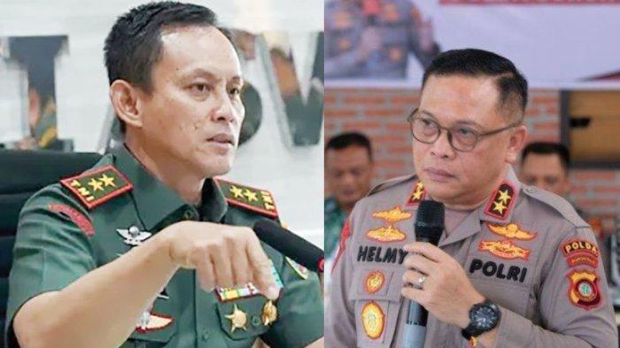 PANGDAM II SRIWIJAYA DAN DAN KAPOLDA LAMPUNG - Kolase foto Pangdam II Sriwijaya Mayjen TNI Ujang Darwis dan Kapolda Lampung Irjen Helmy Santika. Kini Kapolda Lampung Irjen Helmy Santika menantang pihak yang menuduh adanya setoran dari arena sabung ayam di Kampung Karang Manik, Kabupaten Way Kanan untuk membuktikan klaim tersebut. (Instagram Kodam II Sriwijaya/Tribun Gorontalo)