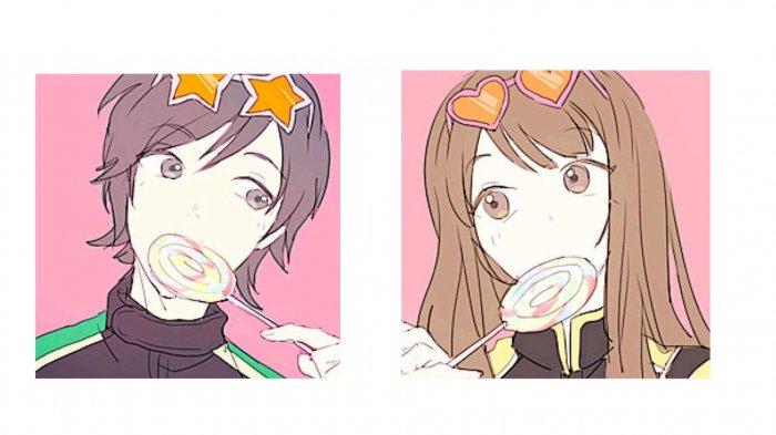 PP Couple Terpisah Aesthetic Anime Pacar Ber 2 wanita