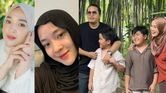 Kolase foto Ririe Fairus(kiri) Nissa Sabyan (tengah) Ririe Fairus dan Ayus (kanan).