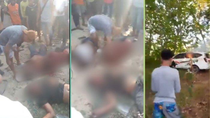 Viral di media sosial, video aksi main hakim sendiri yang dinarasikan terjadi di Sukolilo Pati. Mobil dibakar, 3 orang terkapar dan 1 tewas.