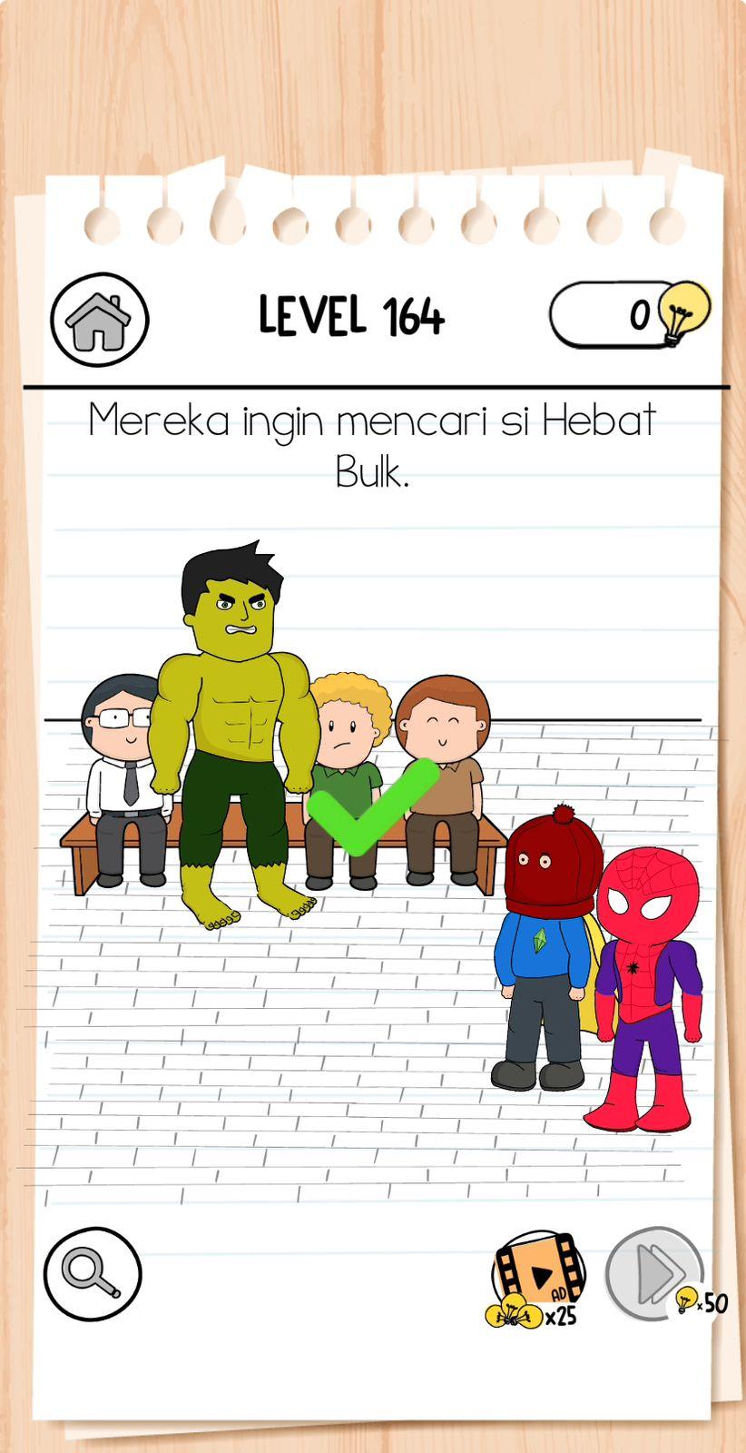 Ilustrasi Game Brain Test 3 Tricky Quest Level 165