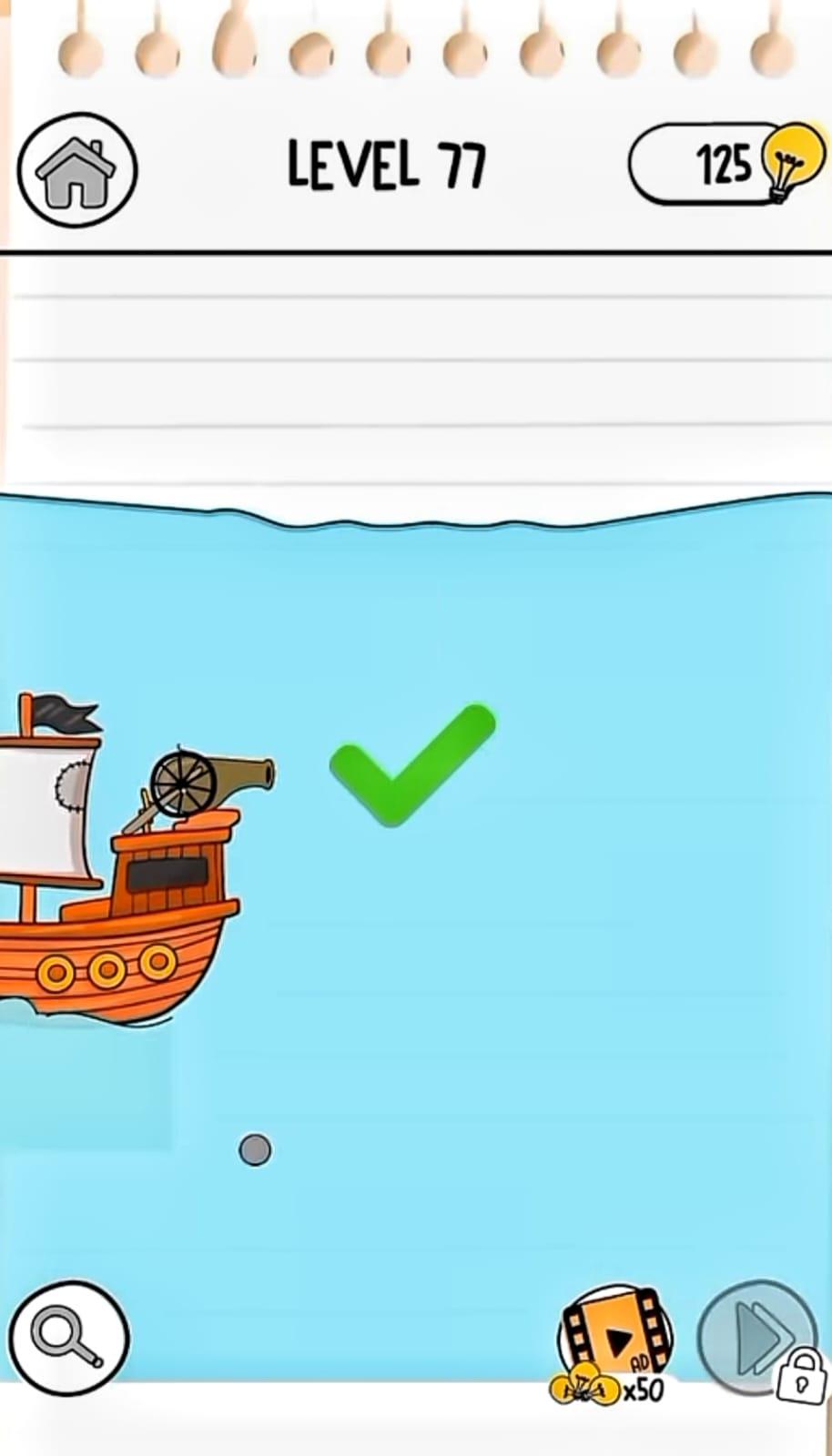 Ilustrasi kunci jawaban Game Brain Test 3 Tricky Quest Level 77.