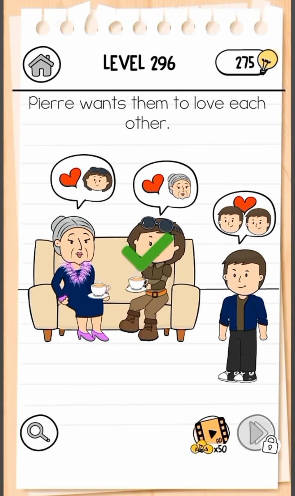 Ilustrasi kunci jawaban Brain Test 3 level 296