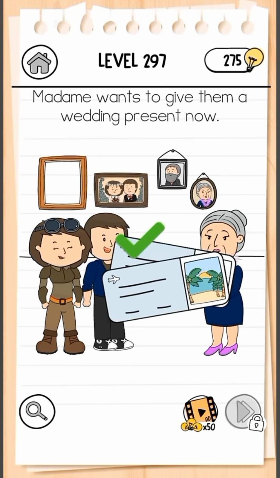 Ilustrasi kunci jawaban Brain Test 3 level 297