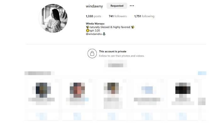 ISTRI DIRUT PT PERTAMINA HAPUS AKUN - Istri Dirut PT Pertamina Patra Niaga Riva Siahaan, Winda Wanayu tutup akun Instagram.