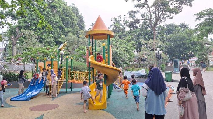 Area taman bermain di tempat wisata Situ Plaza Cibinong Bogor