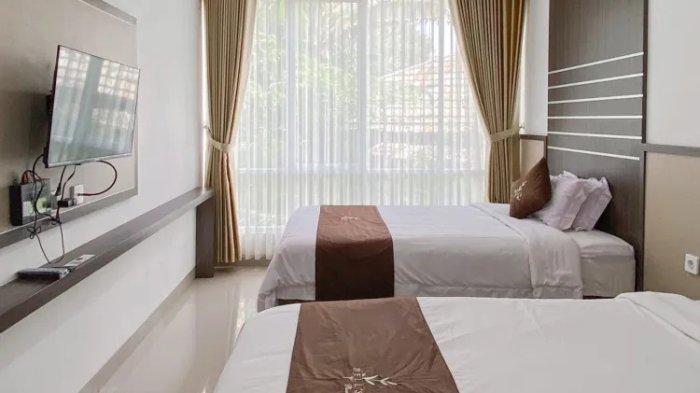 Potret salah satu kamar di Bells Place Hotel and Rooftop Resto Sentul, hotel di Bogor yang akan membuat pengunjungnya nyaman untuk beristirahat.