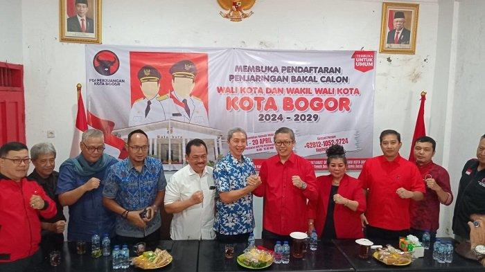 DPC Partai Amanat Nasional (PAN) sambangi markas DPC PDI Perjuangan Kota Bogor pada Kamis (25/4/2024).