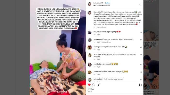 AKTOR ANGLING DHARMA MENINGGAL - Ika Kartika, pemeran Tukang Ojek Pengkolan yang merupakan istri Syahril Jasril atau yang akrab dikenal Chairil JM menangis pilu curhat soal kondisi suaminya sebelum meninggal dunia.