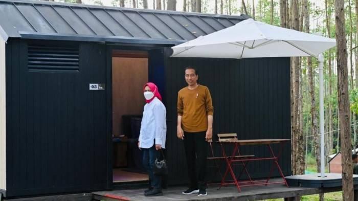 JOKOWI GLAMPING - Kabin tempat menginap Presiden Joko Widodo dan Ibu Iriana di KIPP IKN, Sepaku, Penajam Paser Utara, Kalimantan Timur, Kamis (23/2/2023).
