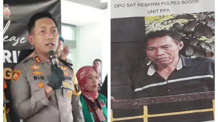 Kolase - Kapolres Bogor dan pelaku KDRT di Parungpanjang Bogor.