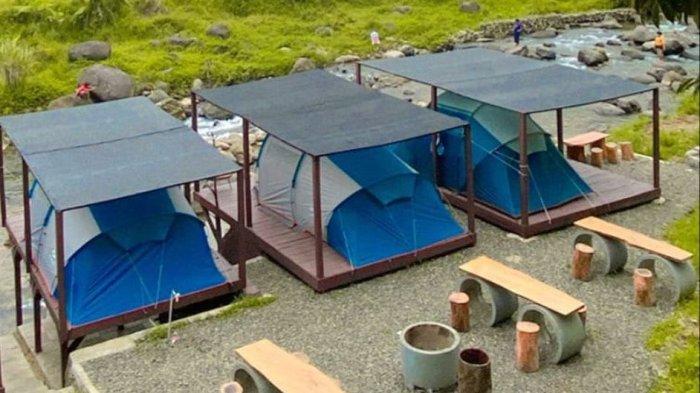 Menyuguhkan pemandangan pedesaan, hotel di Bogor Landeuh Village Riverside memiliki konsep glamping di pinggiran aliran sungai.