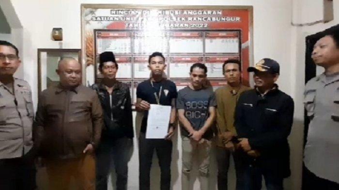 Mediasi antara keluarga pengantin baru yang menghilang di Polsek Rancabungur (istimewa)