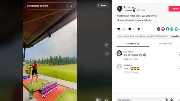 Mengintip Hobi Selebgram Bogor, Posenya Saat Pegang stick golf Tuai Sorotan : Masih Belajar
