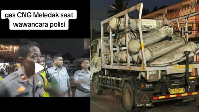 Momen kapolsek alami hal tak terduga saat tangani ledakan gas di Sukabumi
