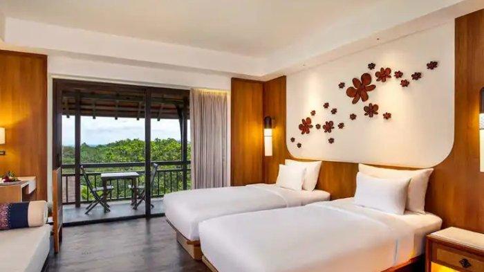 Salah satu kamar yang dapat dipesan di Novotel Bogor Golf Resort, hotel di Bogor yang seru buat tempat staycation.