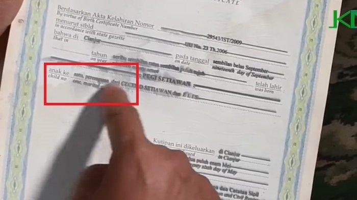 Penampakan Akta Kelahiran Pegi Setiawan Cianjur