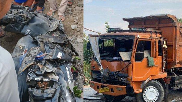 Pilu Kondisi Ibu dan Anak yang tertimpa truk tambang, posisi jasad seperti mengendarai motor