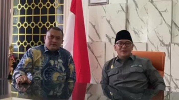 Ketua DPRD Kabupaten Bogor Rudy Susmanto menemui Plt Bupati Bogor Iwan Setiawan di kantor Bupati Bogor.