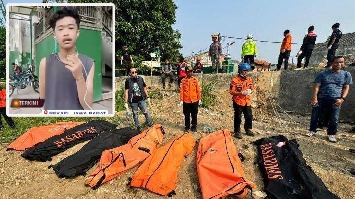 Saksi yang tinggal di sekitar Kali Bekasi Ario (17) menceritakan kejadian sebelum 7 mayat ditemukan.