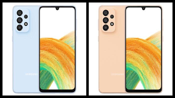 Samsung Galaxy A33 5G warna Awesome Blue dan Awesome Peach