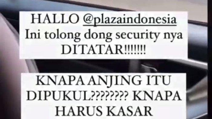 Postingan Robby Purba terkait satpam pukul anjing.