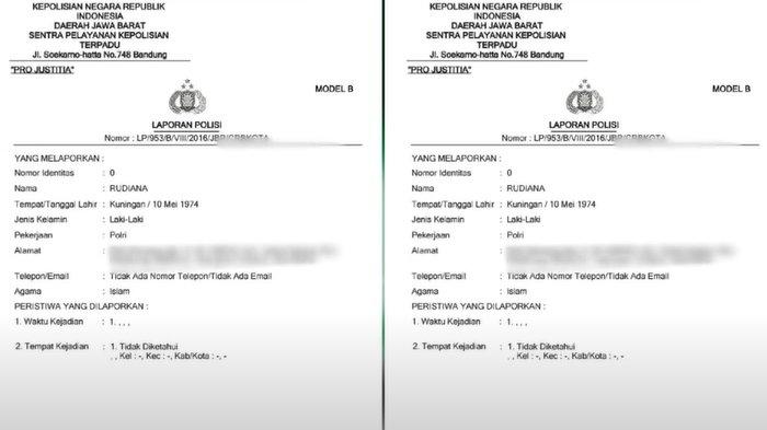 Surat Laporan Bapak Eky di Kasus Vina Cirebon