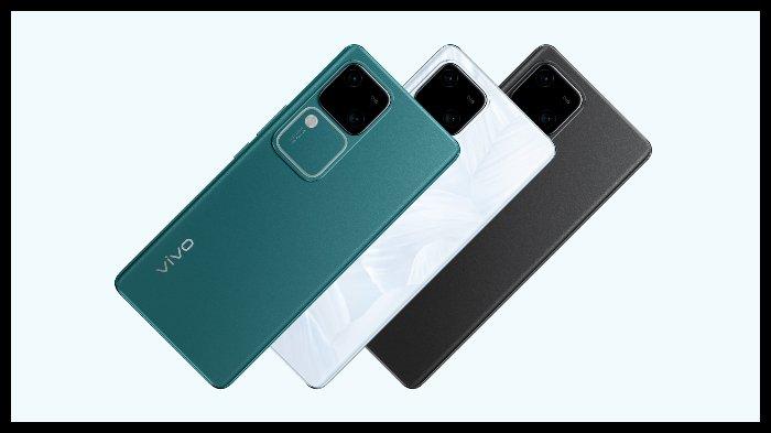 Vivo V30 5G warna Hijau Khatulistiwa, Putih Puspa, Hitam Vulkanik