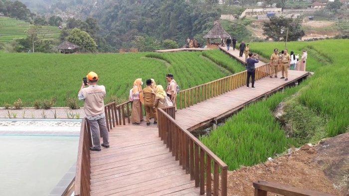 Wisata Tematik Terasering Cisalada di Kecamatan Pamijahan, Kabupaten Bogor.