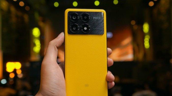 Xiaomi Poco X6 Pro 5G varian warna kuning dengan punggung berlapis vegan leather