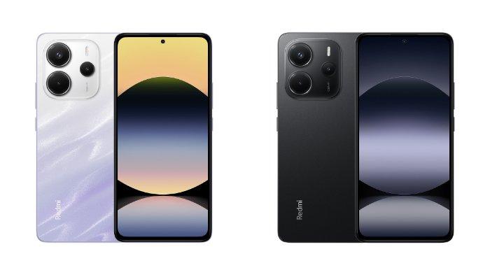 XIAOMI REDMI NOTE 14 4G - Ilustrasi Xiaomi Redmi Note 14 4G warna Mist Purple dan Midnight Black.