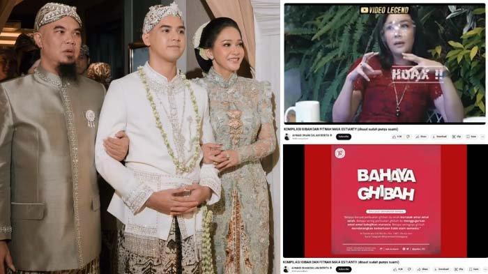 DHANI SINDIR MAIA: Tangkapan layar momen pernikahan Al Ghazali saat Maia Estianty dan Ahmad Dhani mendampingi. Disindir Ahmad Dhani soal gibah dan fitnah, Maia Estianty tak menggubris justru mengurai respon tak terduga. Al Ghazali mengomentari postingan bunda Maia, Selasa (1/7/2025).