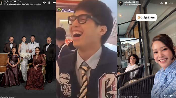 DHANI SINDIR MAIA: Tangkapan layar beda reaksi Al, El, dan Dul menanggapi viral dugaan Ahmad Dhani menyindir Maia Estianty lewat konten Youtube jadi sorotan. Sikap anak kedua Maia yakni El Rumi tegas terkait hal tersebut.