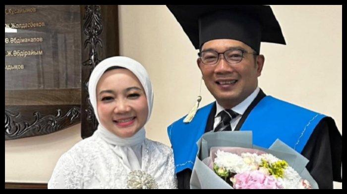 ATALIA DAN RIDWAN KAMIL - Foto Atalia Praratya bersama suaminya, Ridwan Kamil, setelah didapuk menjadi profesor honoris causa dari Gumilyov Eurasian University, Kazakstan (2024).