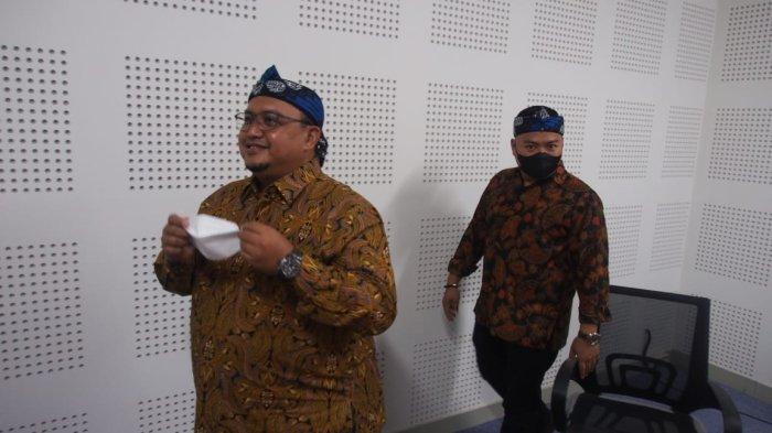 Ketua DPRD Kota Bogor, Atang Trisnanto ketika menghadiri peresmian gedung baru TribunnewsBogor.com, Kamis (13/1/2022).