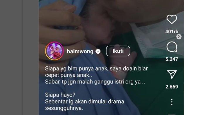Postingan lawas Baim Wong soal terduga selingkuhan Paula viral lagi